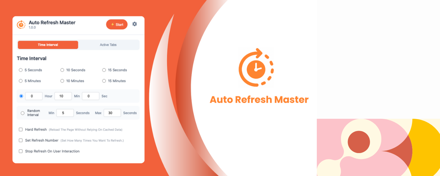 Auto Refresh Extension - Page Refresher Extension Interface for Chrome